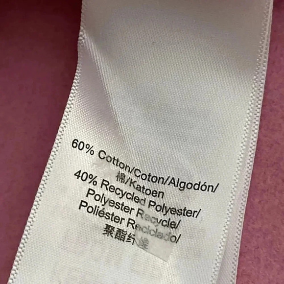 Dkny Sport Women's Metallic Logo Cropped Sweatshirt Light Pink NWT - Picture 2 of 2